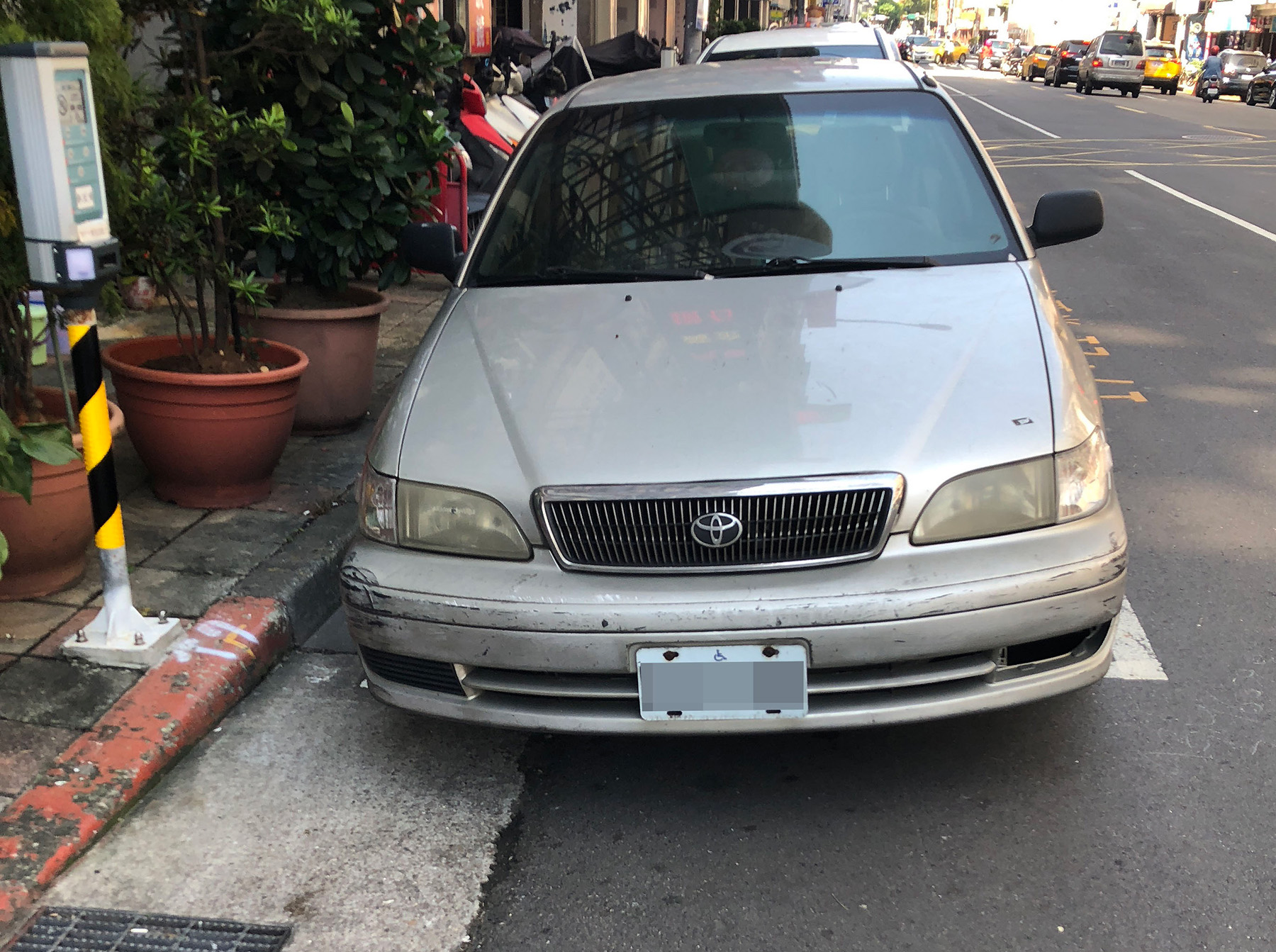 Smart Parking Meter at the Front of the Car